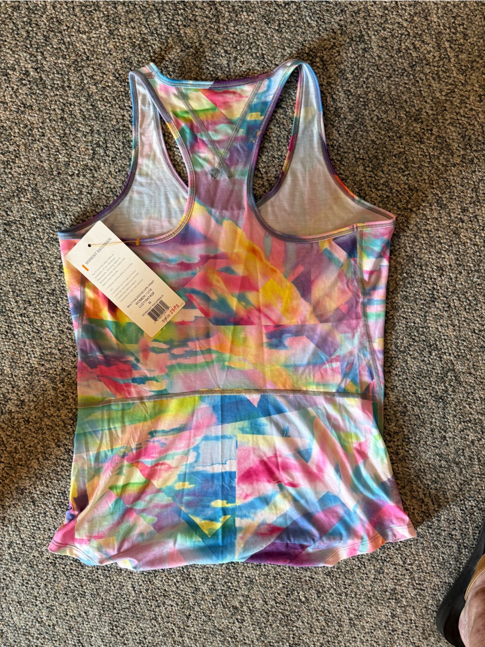Multi Kaleidoscope Print Workout Racerback Tank - Multi